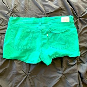 Green Levi Shorts